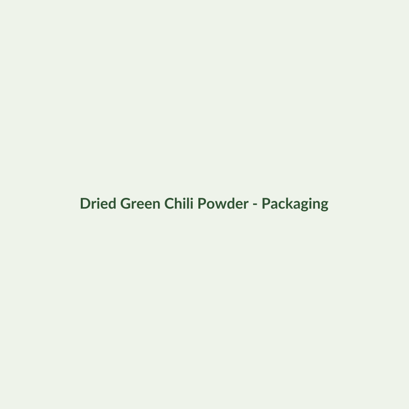 Dried Green Chili Powder - Dried Herbs - Dry Box